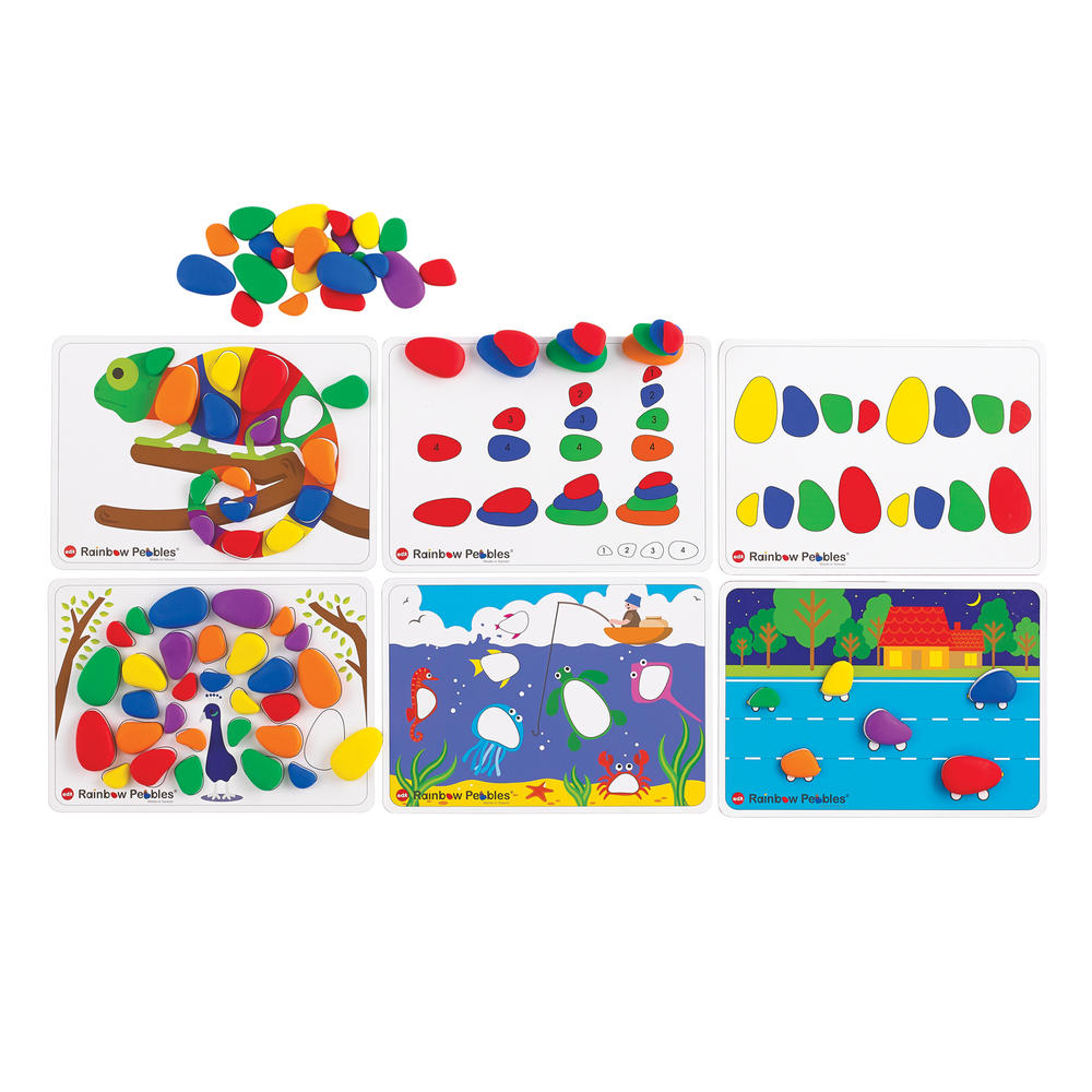 LEARNING ADVANTAGE - 8837 Learning Advantage Pattern Block Activity Cards - In Home Learning Activity for Early Math & Geometry - Set of 20 - Teach Creativity, Sequencing and Patterning