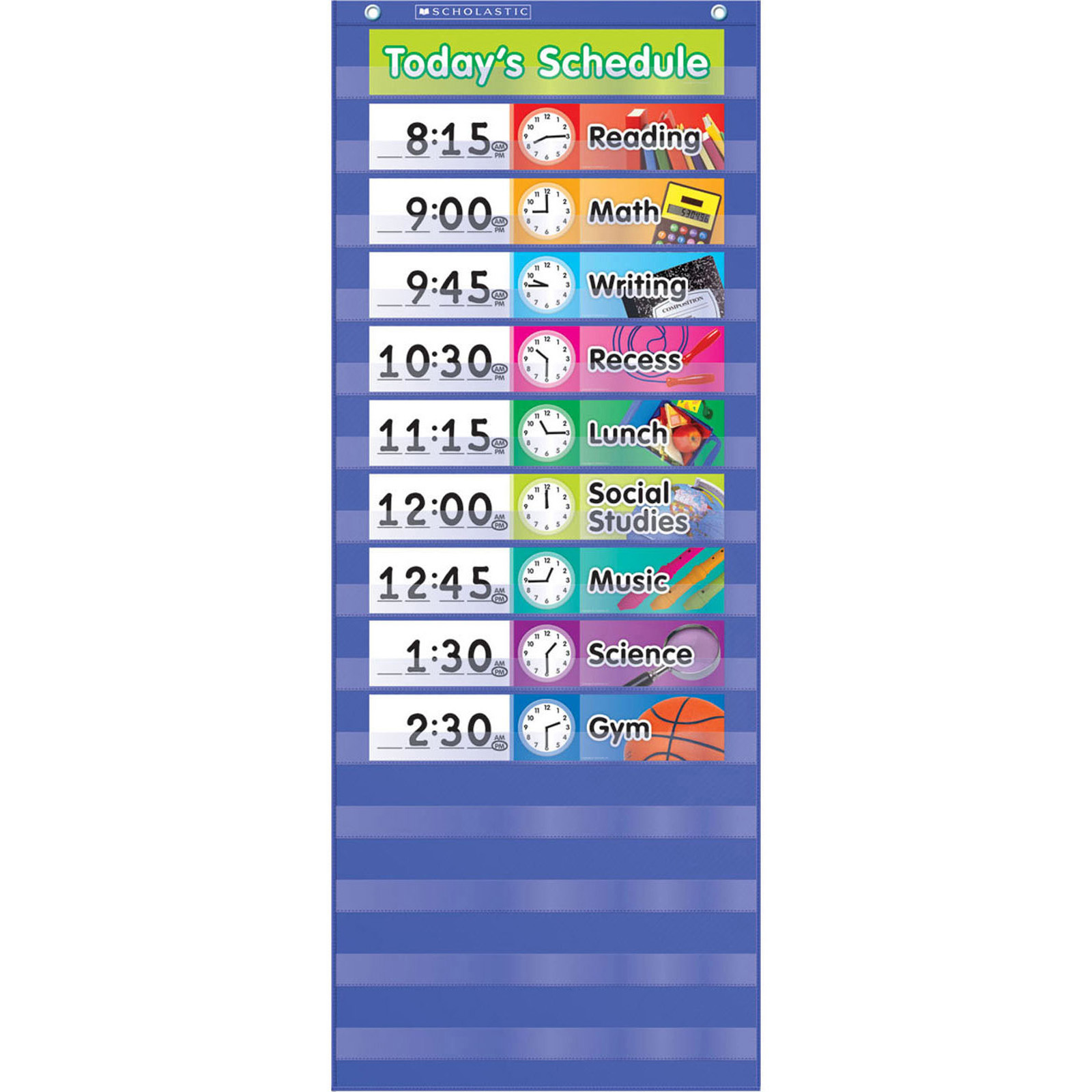 Scholastic Teaching Resources Daily Schedule Pocket Chart, 17 pieces