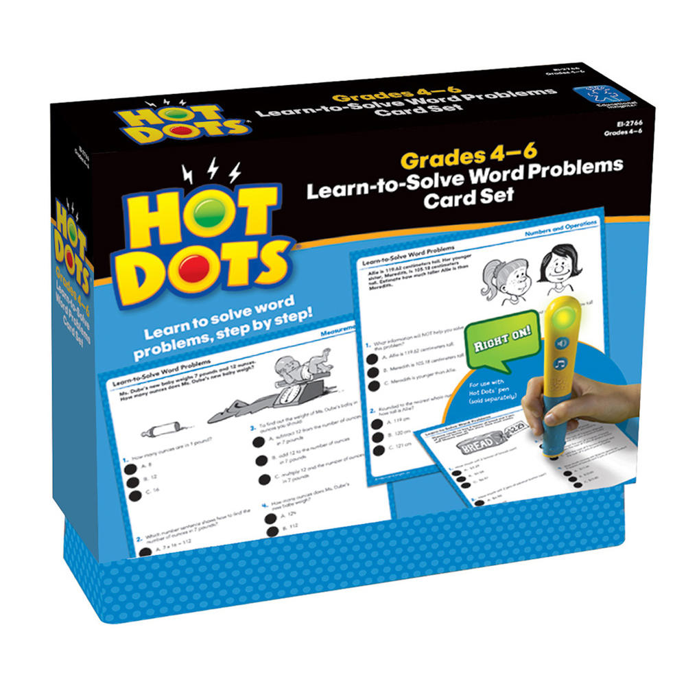 Eductional Insights Hot Dots&#174; Learn to Solve Word Problems Set Grades 4-6