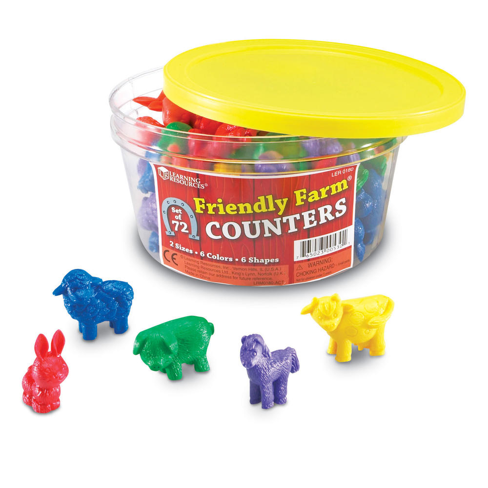 Learning Resources Friendly Farm&#174; Animal Counters, Set of 72