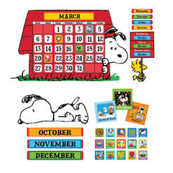 Eureka Peanuts Calendar Bulletin Board Set