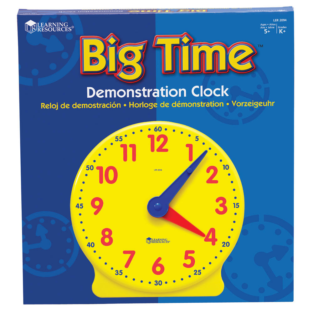 Learning Resources Big Time&#8482; Learning Clock, 12-Hour Demonstration Clock