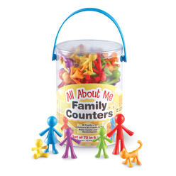 learning resources all about me family counters, assorted colors and shapes, set of 72, ages 3+