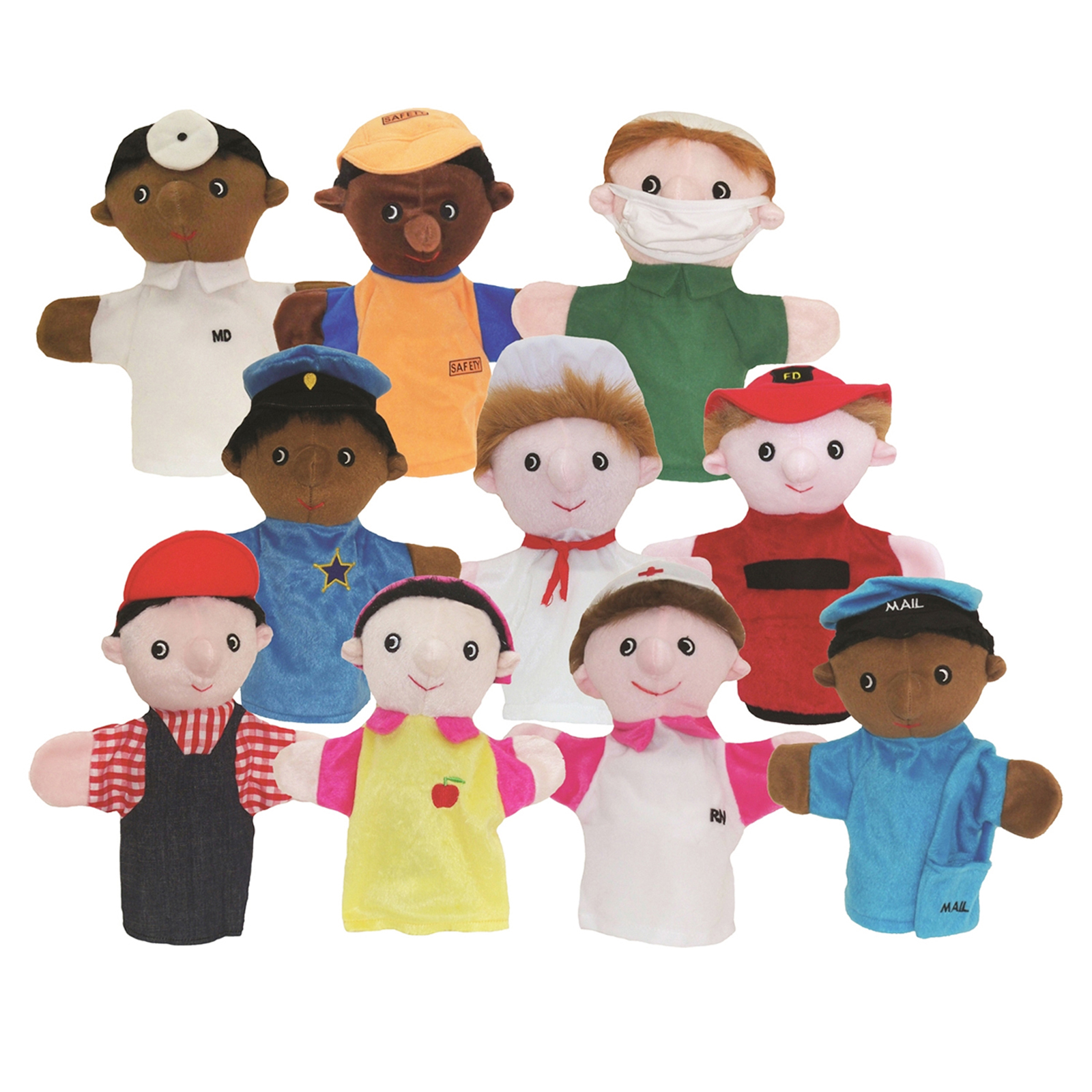 Get Ready Kids Community Helper Puppets, Set of 10