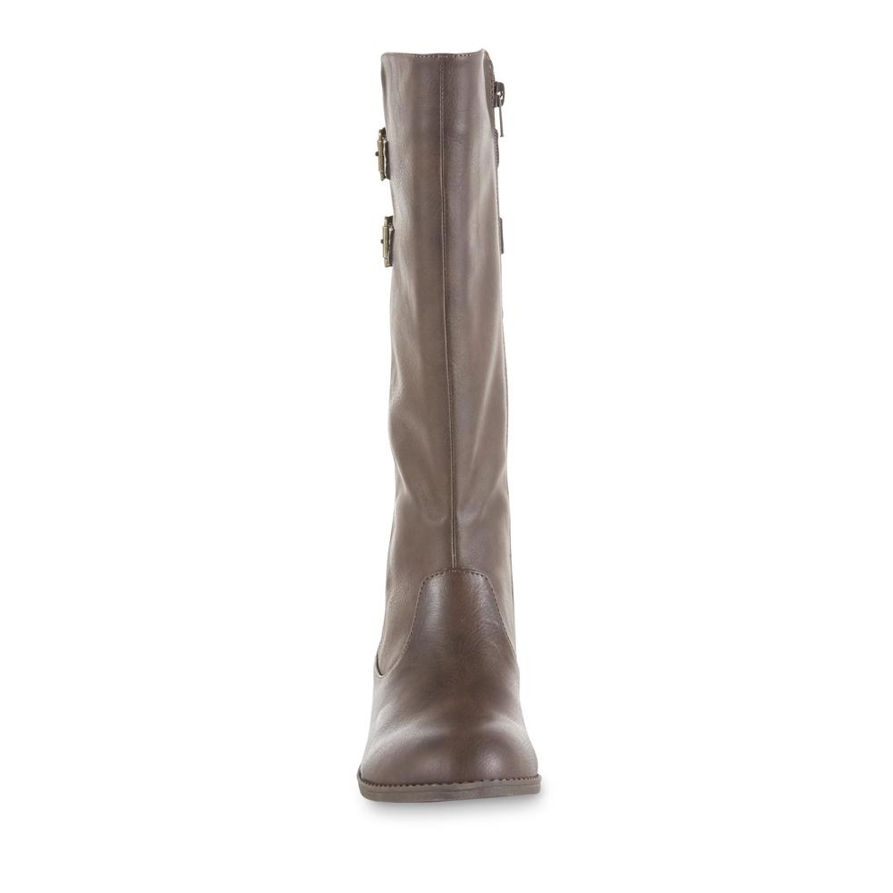 Route 66 Women's Enid Quilted Knee High Boot - Brown