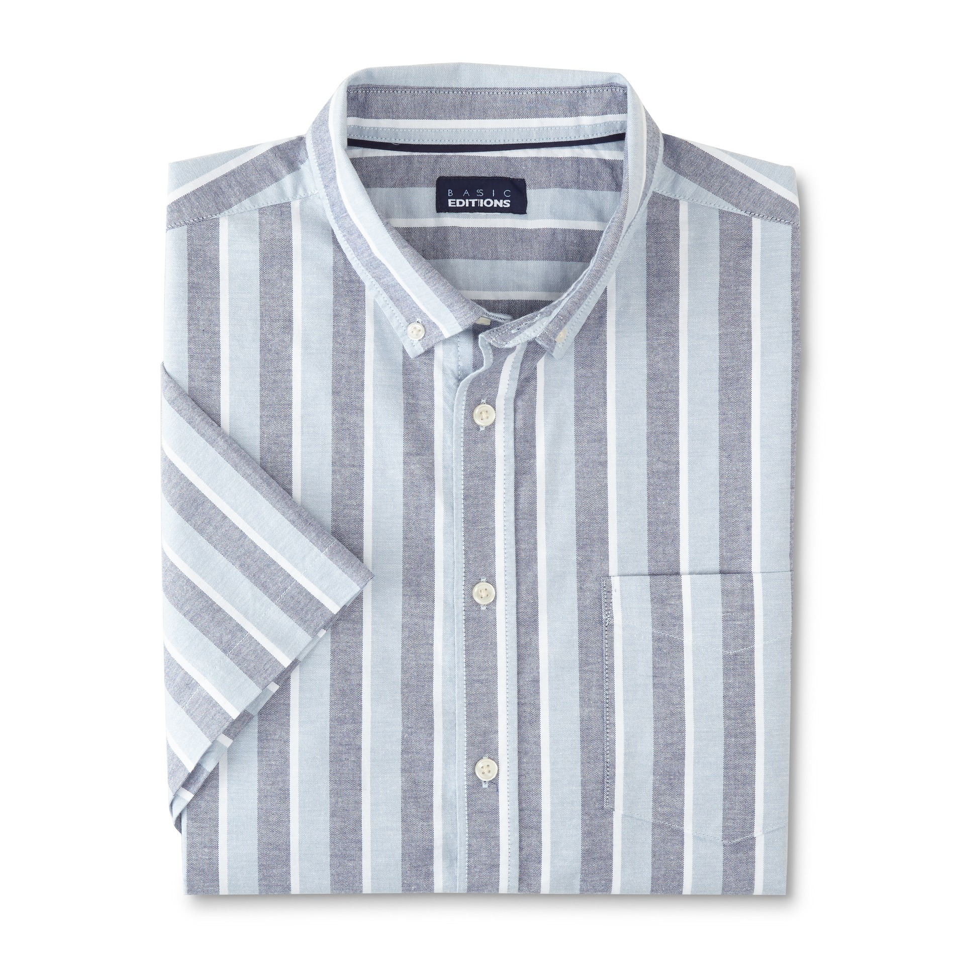 petite Basic Editions Men's Big & Tall Short-Sleeve Button-Front Shirt, Size: 2XLT, FRENCH White petite Basic Editions Men's Big & Tall Short-Sleeve Button-Front Shirt, Size: 2XLT, FRENCH White