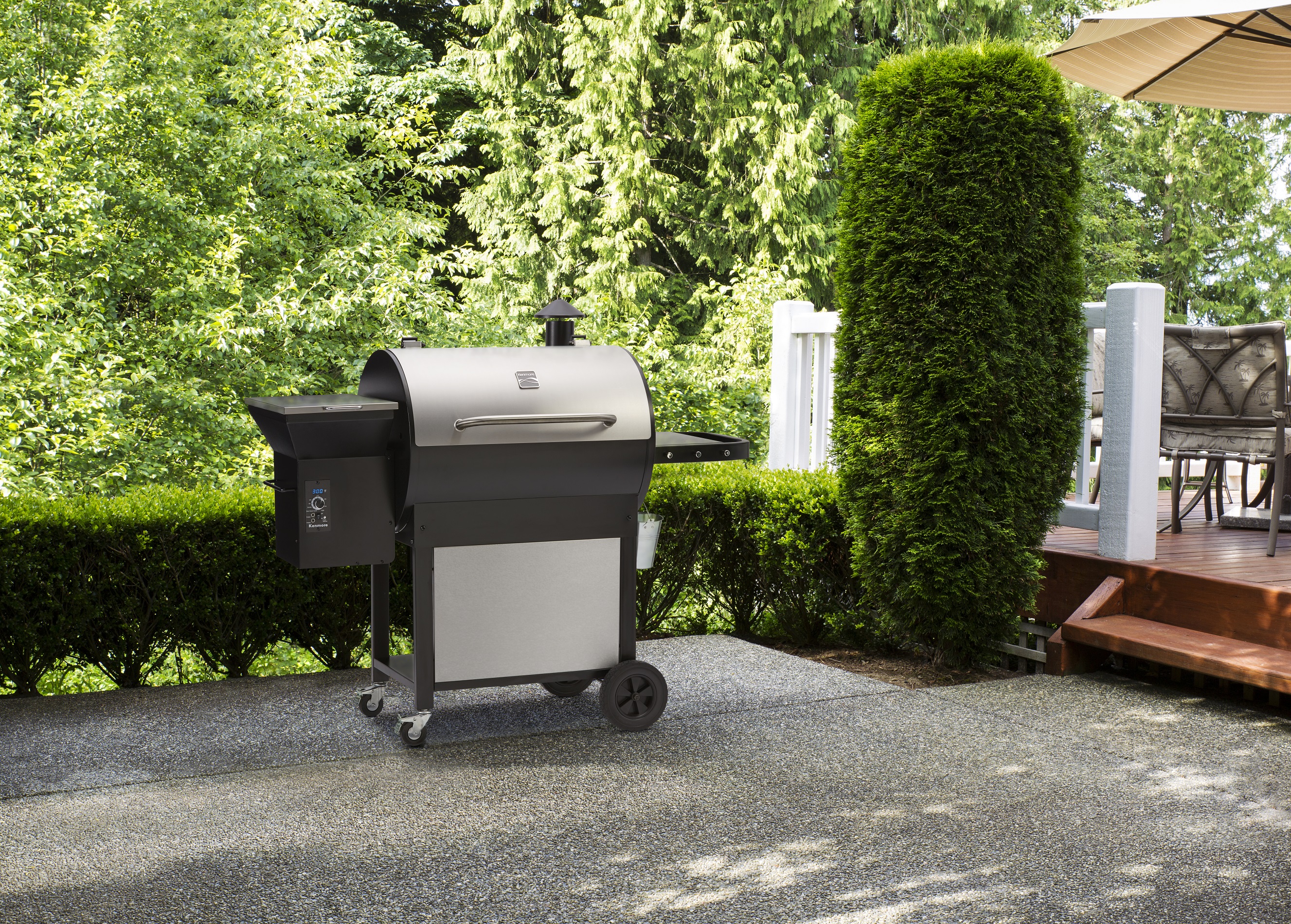 Kenmore Wood Pellet Smoker Grill with Stainless Steel Lid