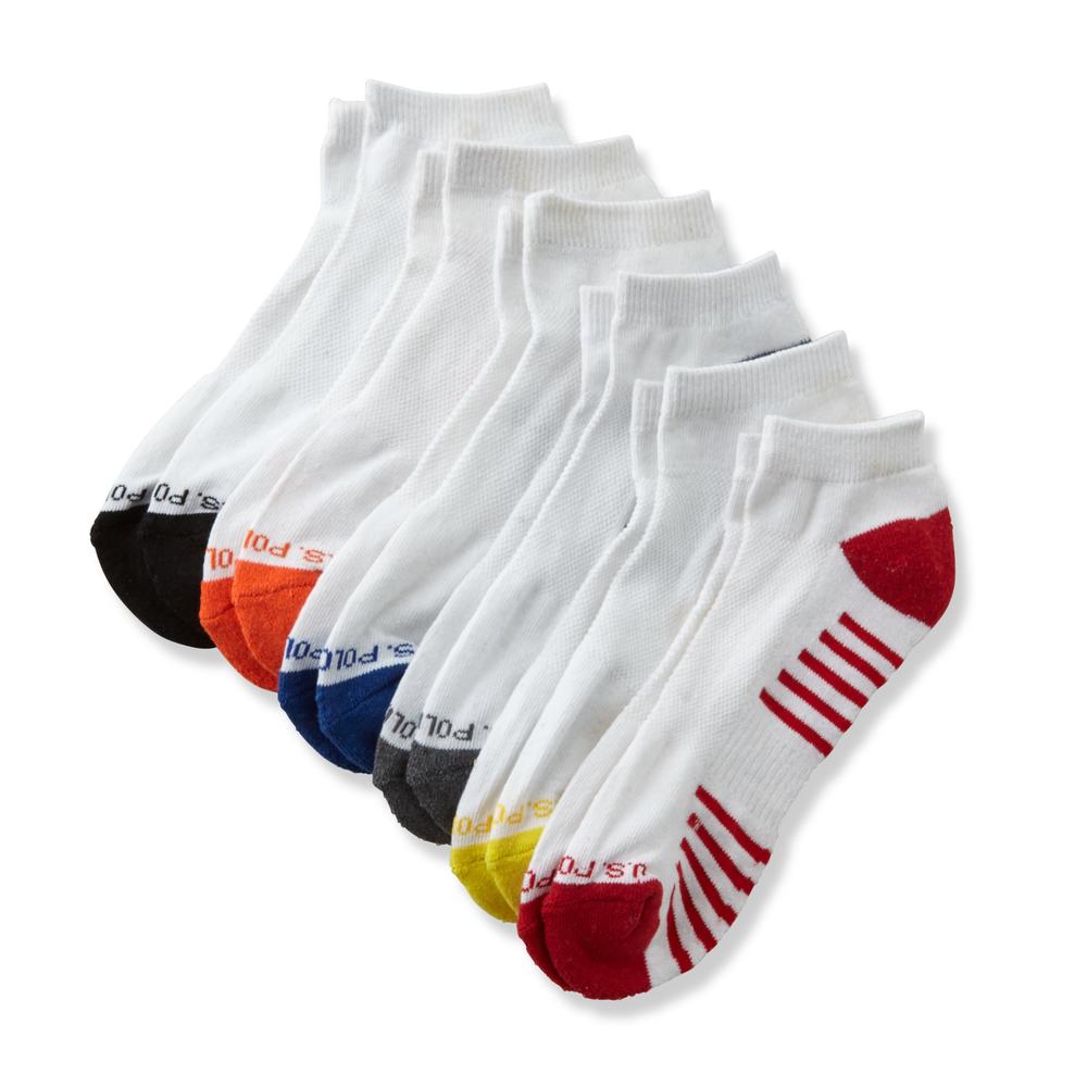 U.S. Polo Assn. Men's 6-Pairs Cushion Comfort Low-Cut Socks-Striped