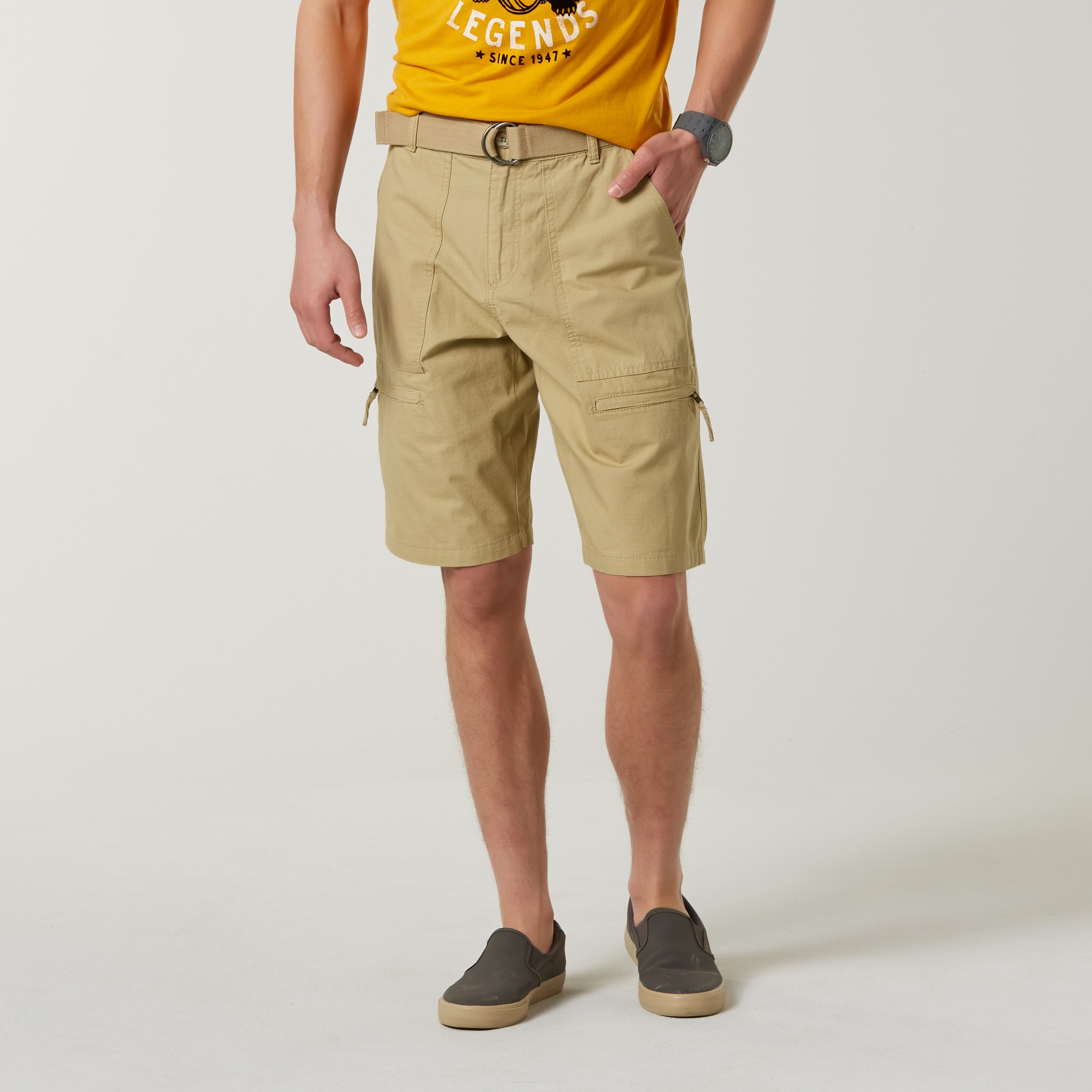 Roebuck & Co. Young Men's Belted Messenger Cargo Shorts | Shop Your Way ...