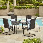 Sutton Rowe Tanner Creek 5 Pc Wicker Outdoor Dining Set Brown