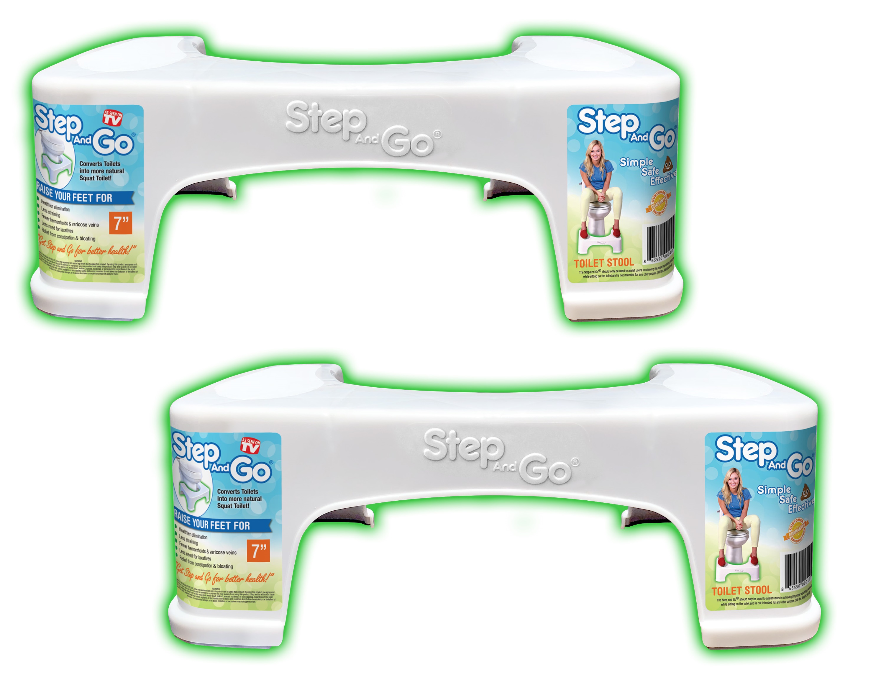 Step and Go 2 Pack 7 Toilet Step (Pack of 2), Beige Step and Go 2 Pack 7 Toilet Step (Pack of 2), Beige