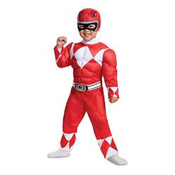 Power Rangers Disguise Morris Costumes Red Power Ranger Muscle Costume - Mighty Morphin