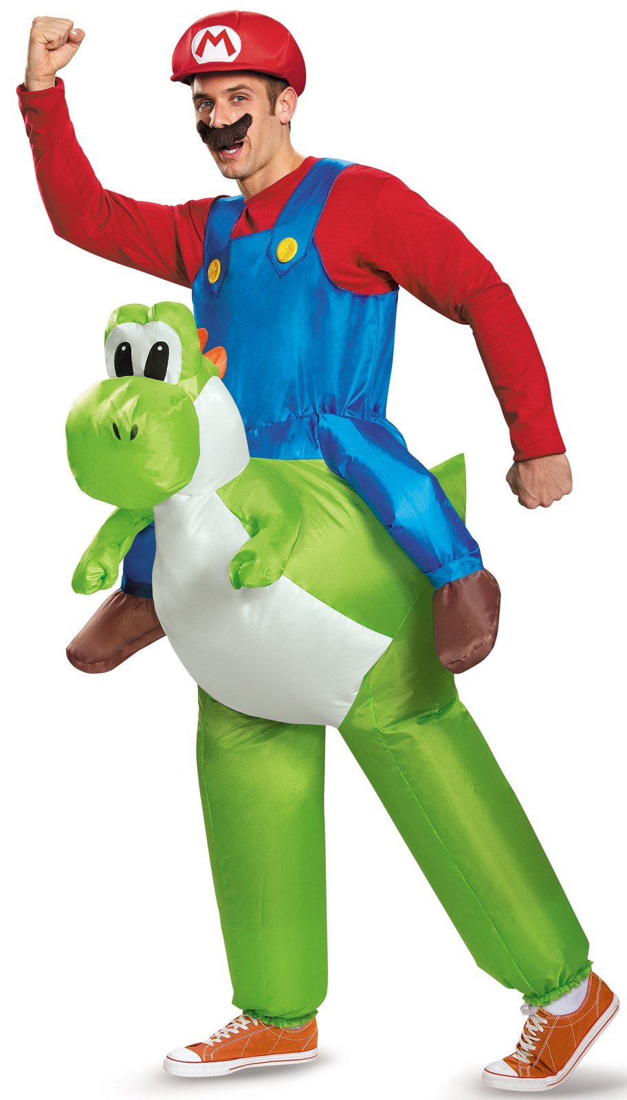 Nintendo Super Mario Bros: Mario Riding Yoshi Inflatable Adult Costume