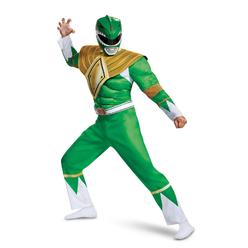 Power Rangers Disguise Morris Costumes Men's Green Ranger Classic Muscle Costume - Mighty Morphin