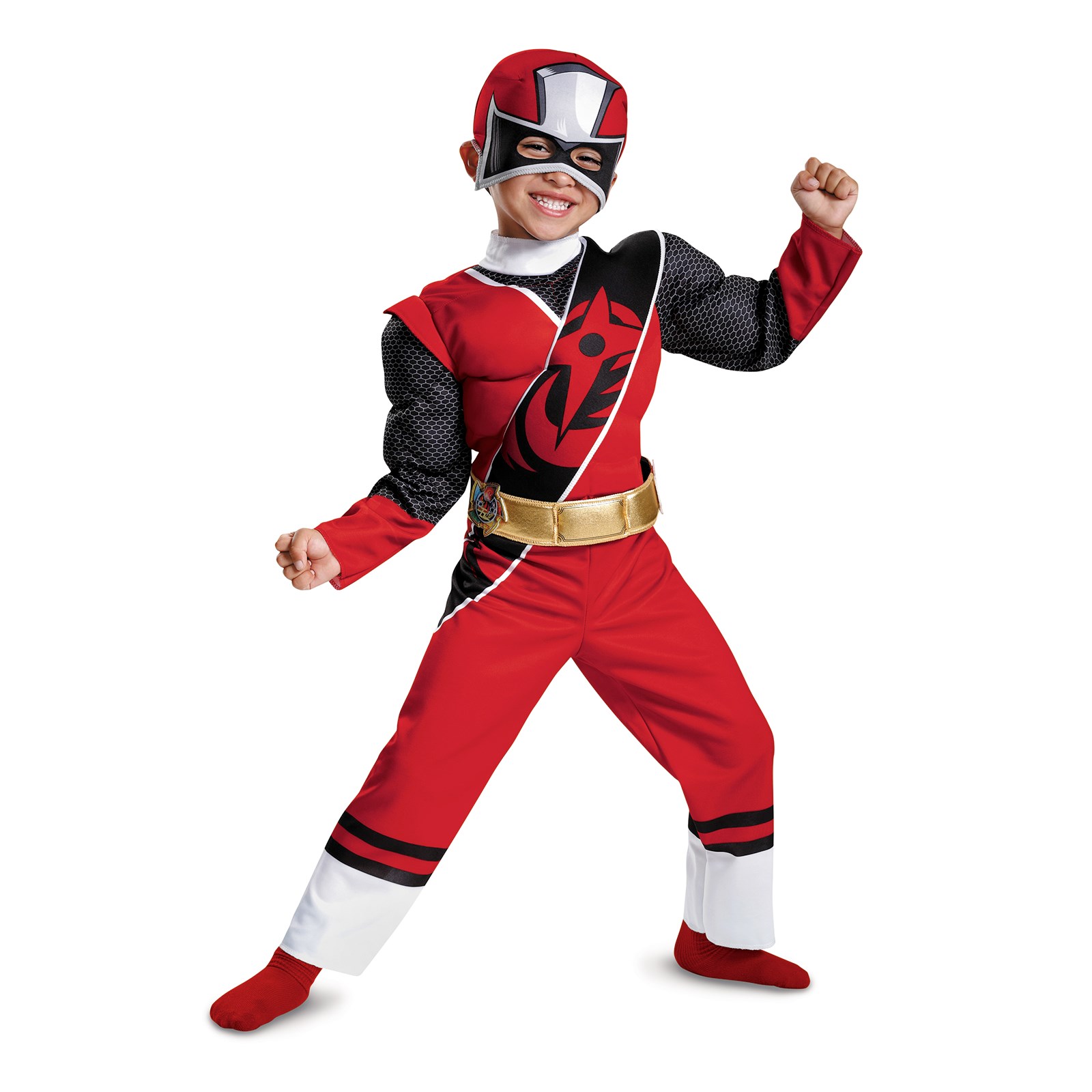 Power Rangers Red Ranger Ninja Steel Child Muscle Costume