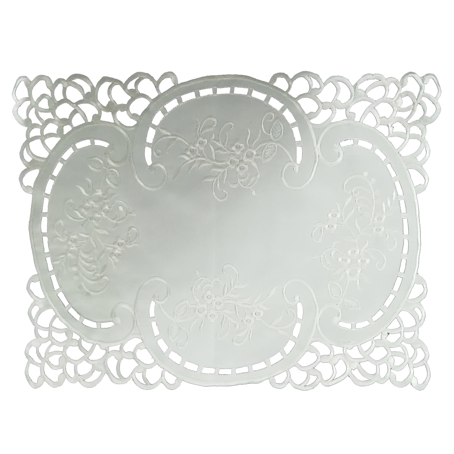 Essential Home Cutwork Placemat - White