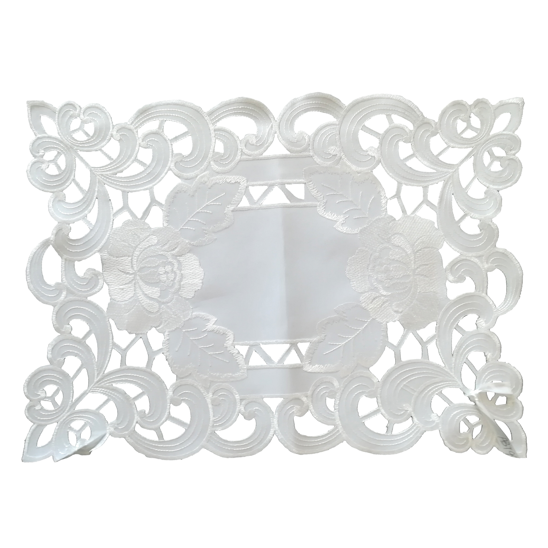 Essential Home Floral Cutwork Placemat - White Essential Home Floral Cutwork Placemat - White