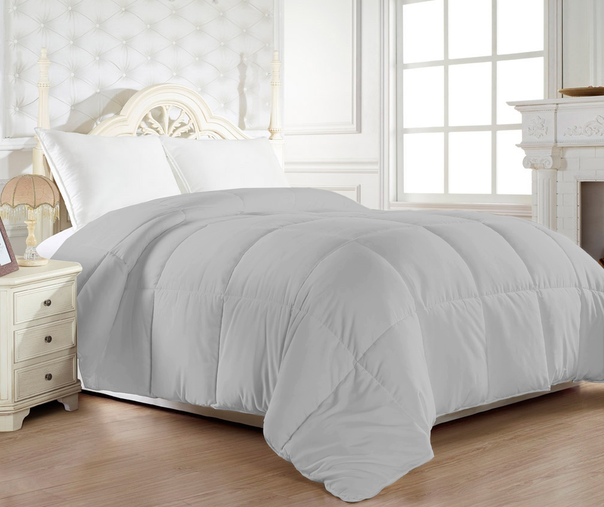 Elegant Comfort 1200 Thread Count Egyptian Cotton Goose Down Alternative Comforter, Size: Twin/Twin XL, Gray Elegant Comfort 1200 Thread Count Egyptian Cotton Goose Down Alternative Comforter, Size: Twin/Twin XL, Gray