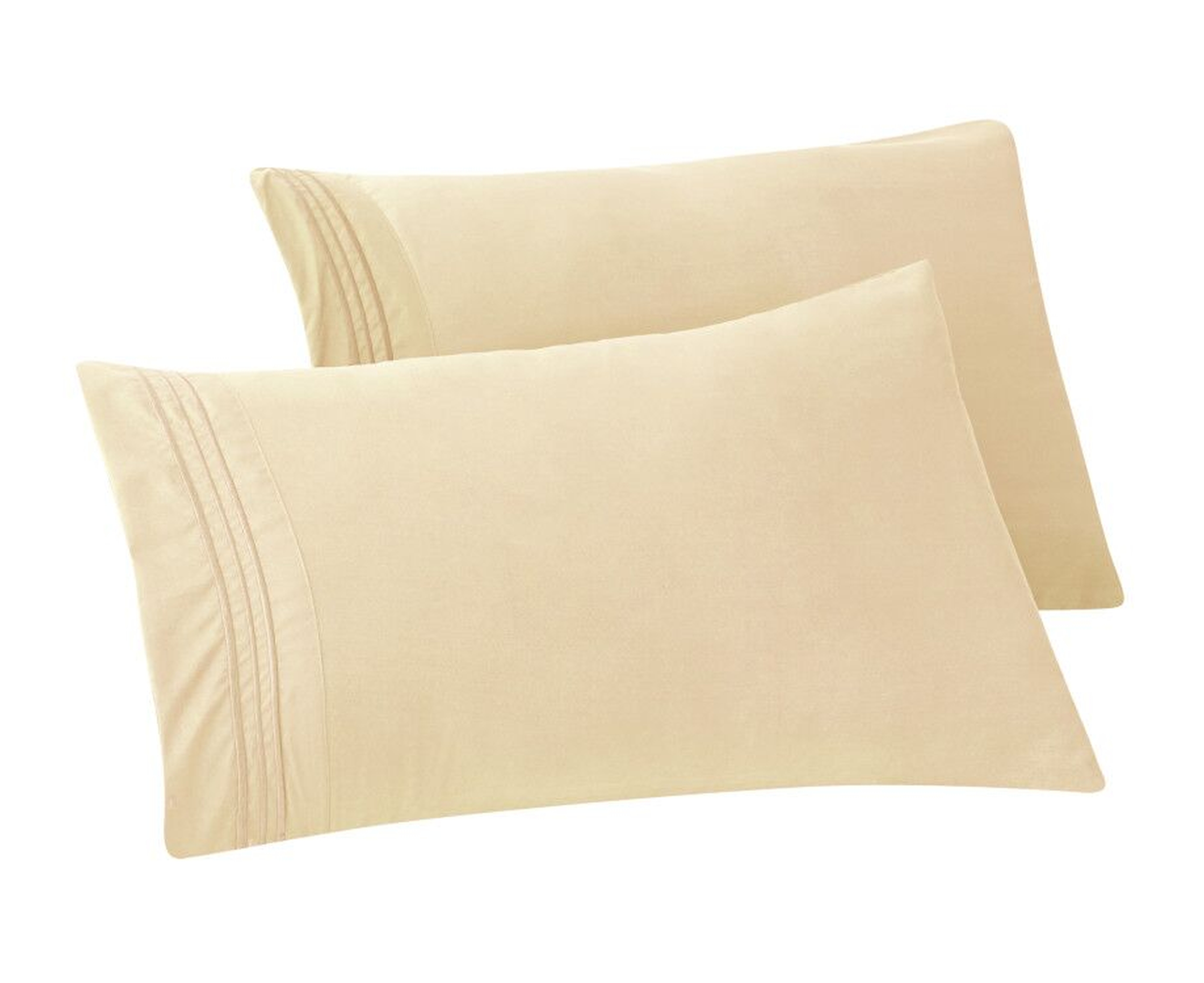 Elegant Comfort Wrinkle-Resistant 2-Piece Pillowcase Set, 100% Hypoallergenic