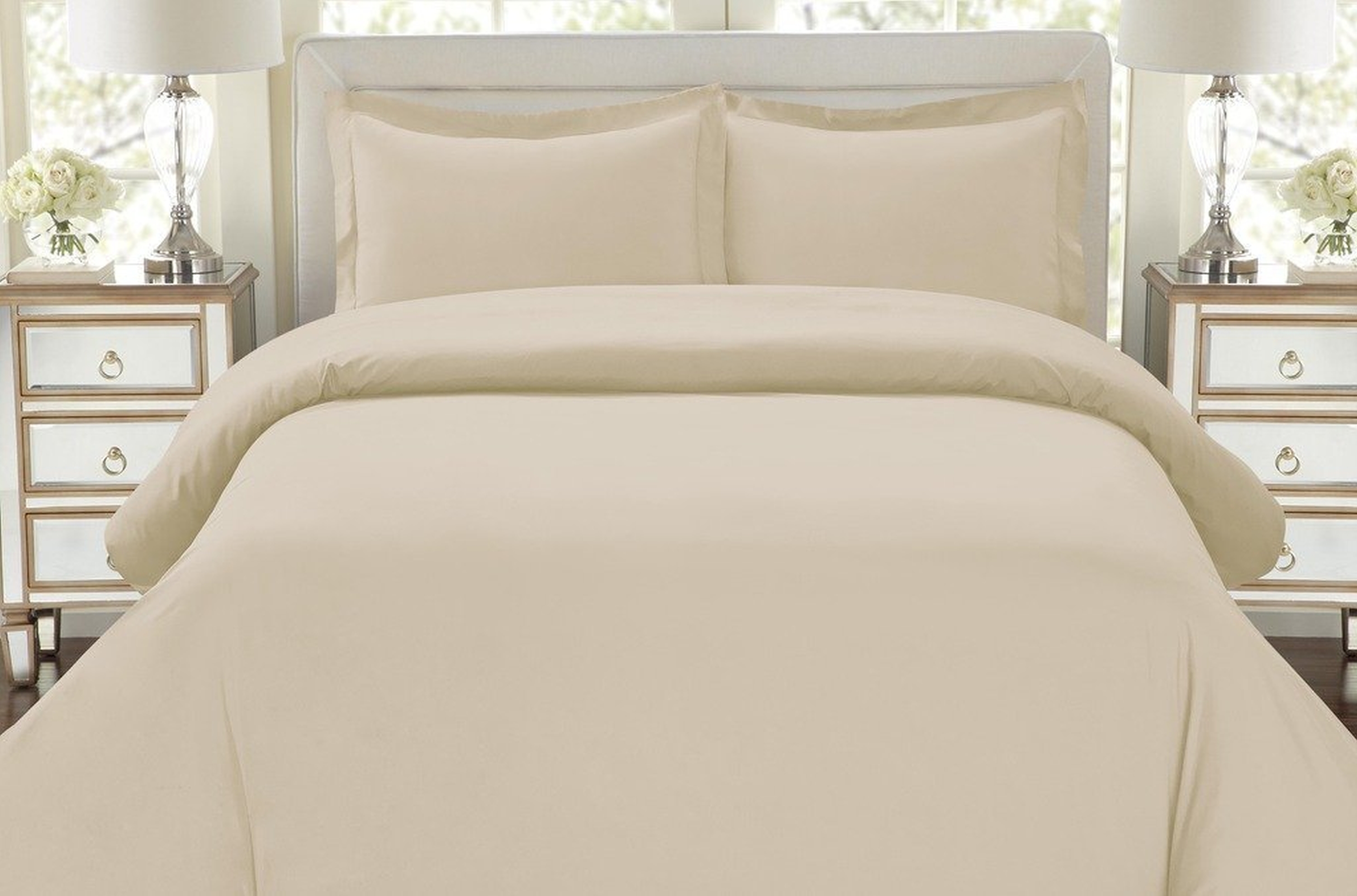 Elegant Comfort Wrinkle-Resistant 3-Piece Duvet Cover Set
