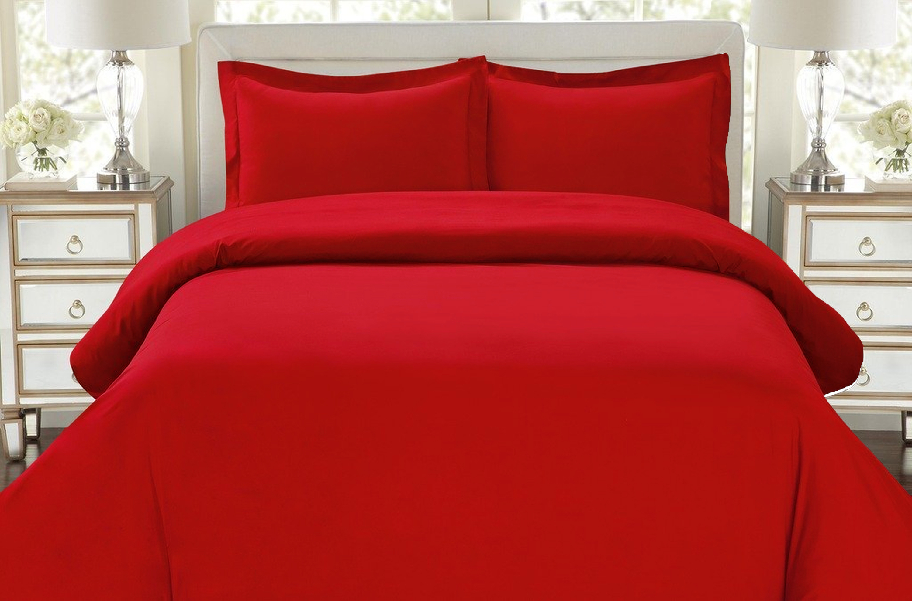 Elegant Comfort Wrinkle Resistant 3 Piece Duvet Cover Set