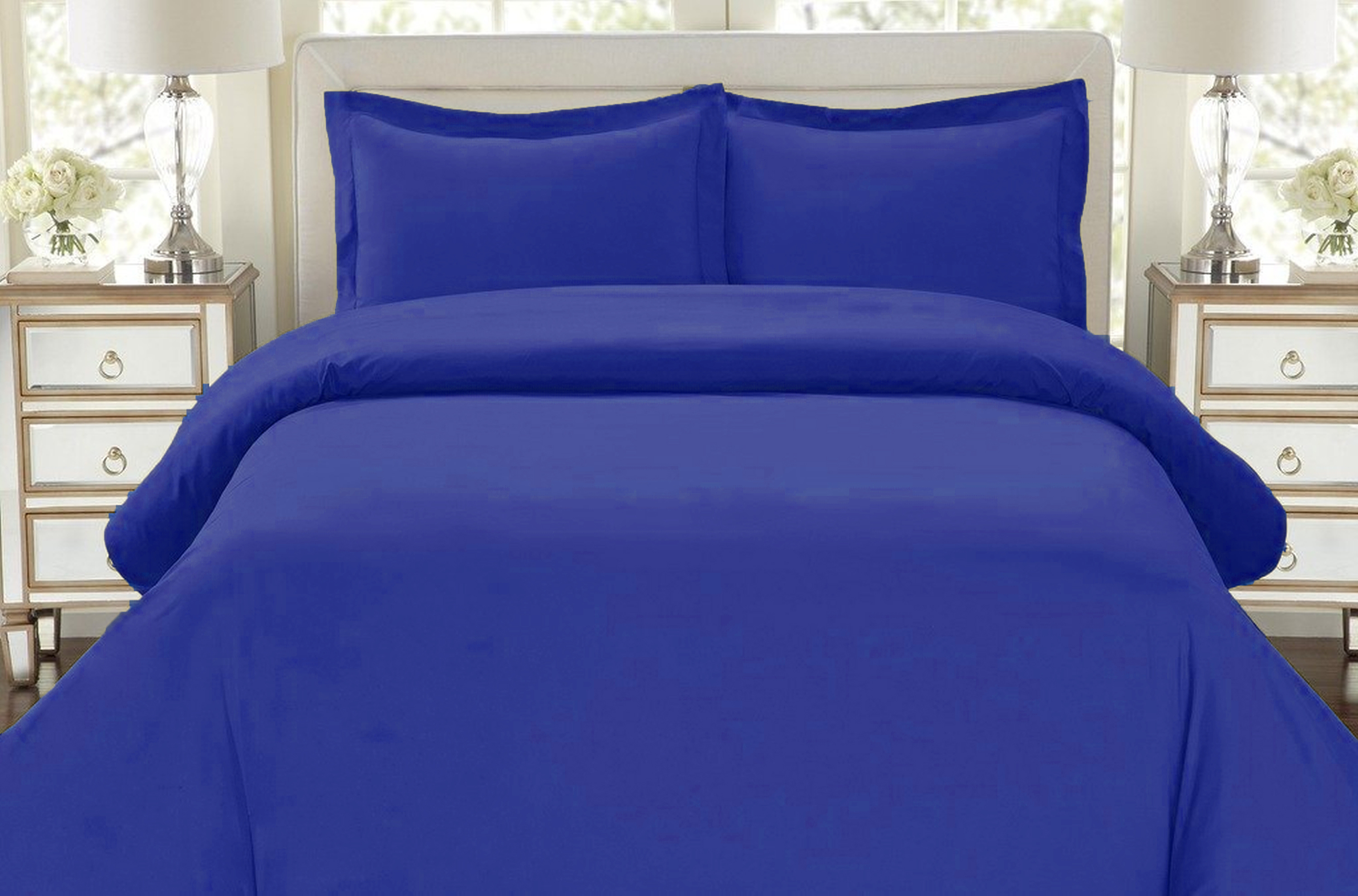 Elegant Comfort Wrinkle-Resistant 3-Piece Duvet Cover Set, Size: King/California King, Blue Elegant Comfort Wrinkle-Resistant 3-Piece Duvet Cover Set, Size: King/California King, Blue