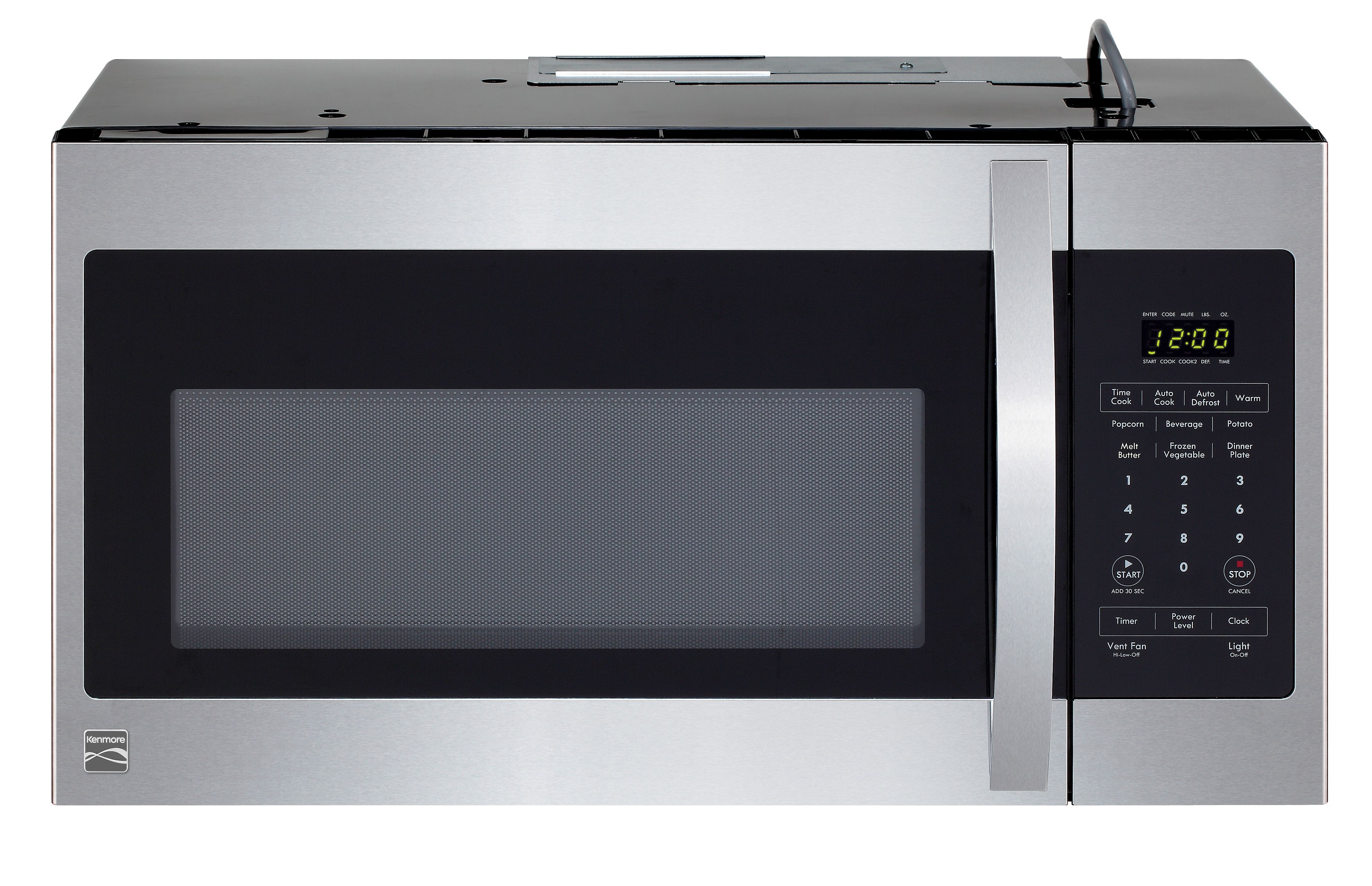 Kenmore 83523 1.6 cu. ft. OvertheRange Microwave Oven Stainless Steel Shop Your Way
