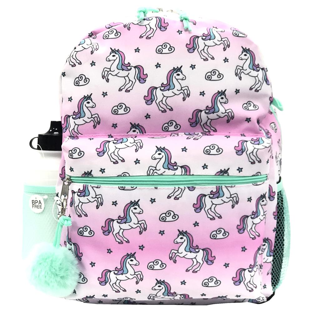SIMPLY GIRLS ACCESSORIES 6 Pc. Girls Backpack Set- Pastel Unicorn