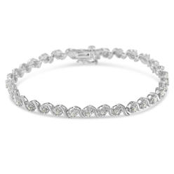 Haus of Brilliance Sterling Silver 1ct. TDW Diamond Spiral Link Bracelet (I-J, I3)