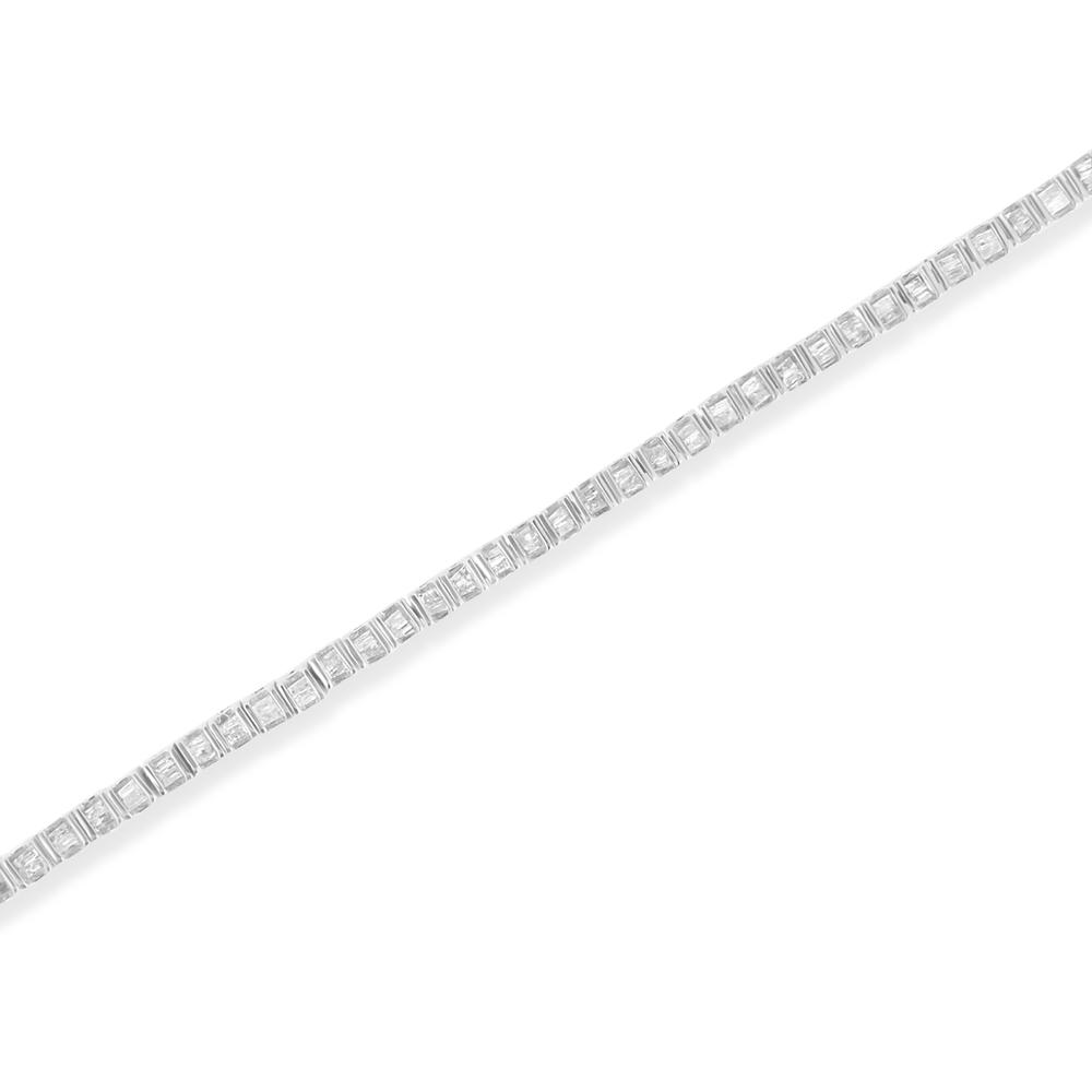 Sterling Silver 1ct TDW Baguette Diamond Link Bracelet (H-I,I2-I3)