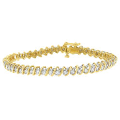 Haus of Brilliance 18K Yellow Gold 2ct. TDW Diamond Spiral Link Bracelet (I-J, I1-I2)