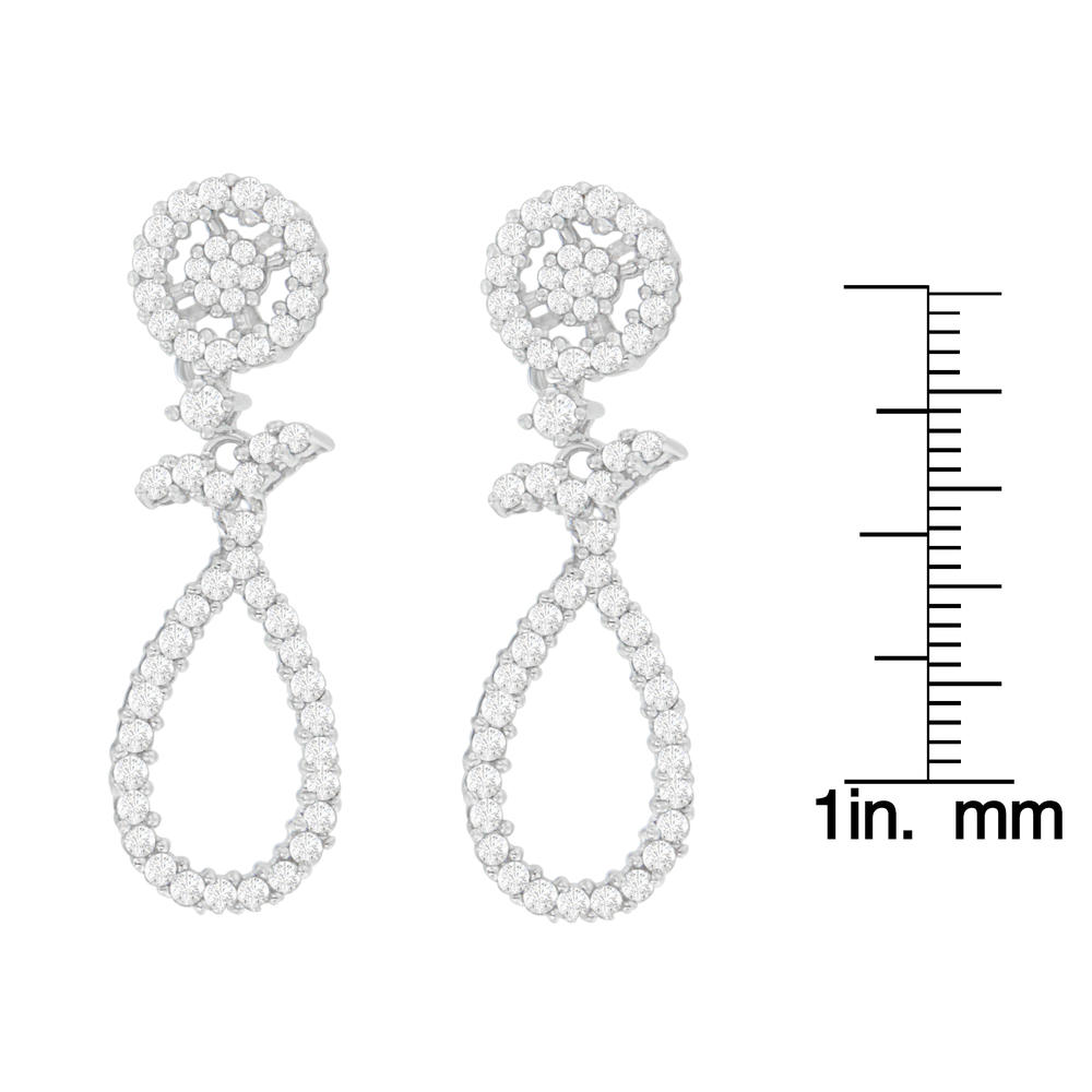 14K White Gold 1 1/3ct. TDW Round-cut Diamond Earrings (H-I,SI1-SI2)