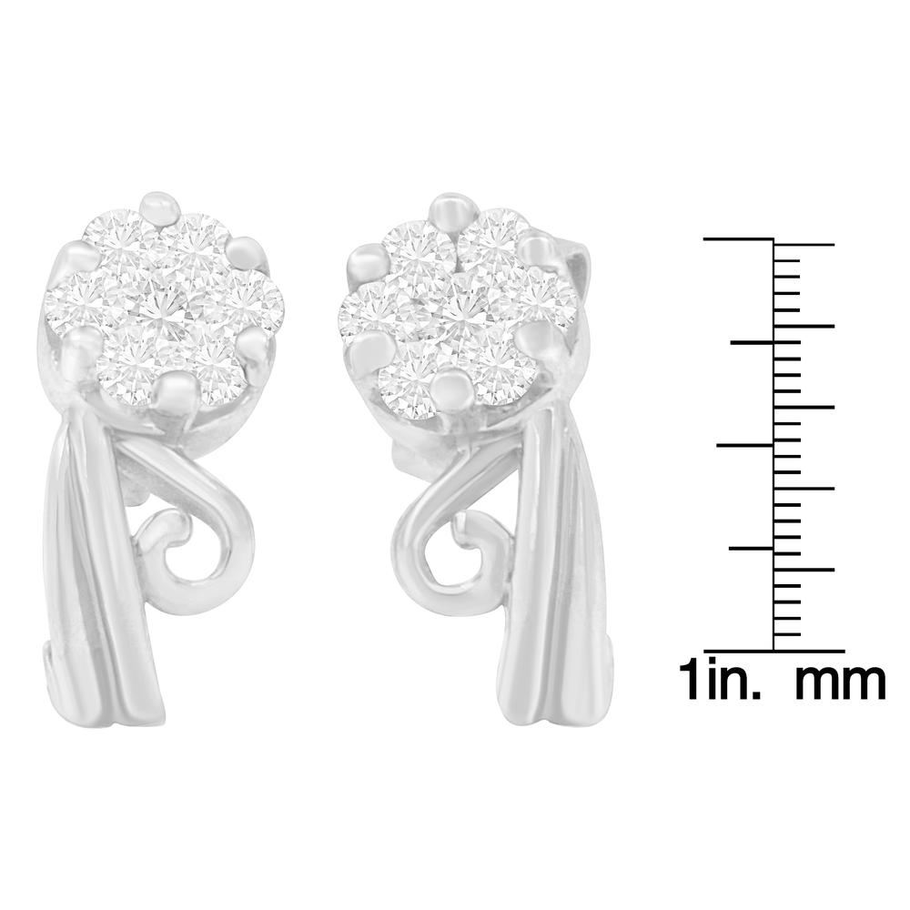 14K White Gold 1/2 ct TDW Round-cut Diamond Earrings (H-I,I1-I2)
