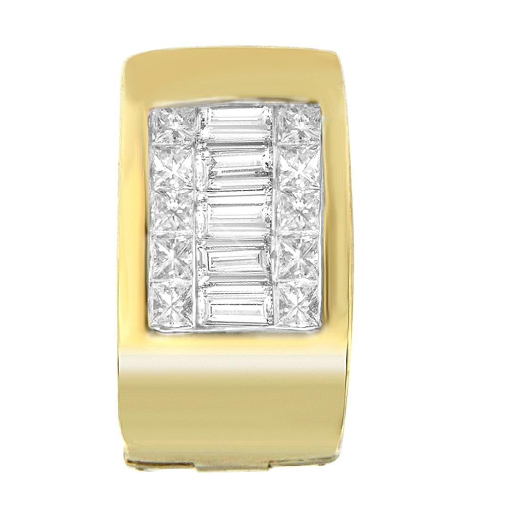 14k Yellow Gold 1/2ct TDW Princess and Baguette-cut Diamond Earrings (H-I,VS2-SI1)