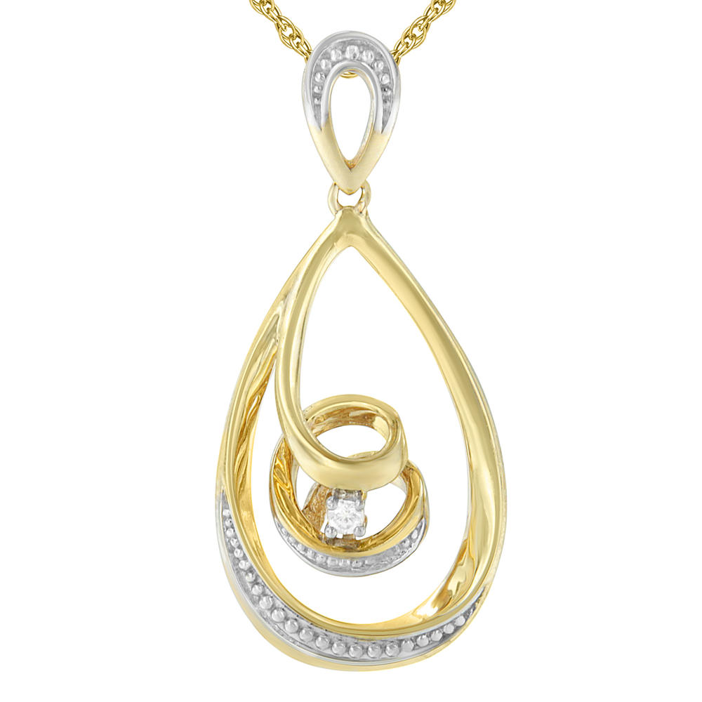 Espira 10k Yellow Gold Diamond Accent Fashion Pendant (H-I, I2-I3)