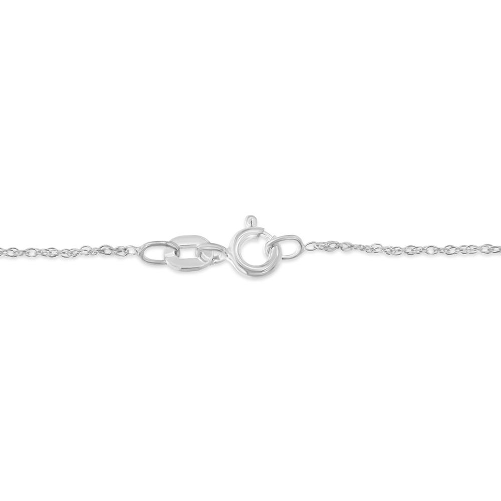 Sterling Silver 0.02ct TDW Round Cut Diamond Infinity and Square Accent Pendant Necklace (H-I,I2)