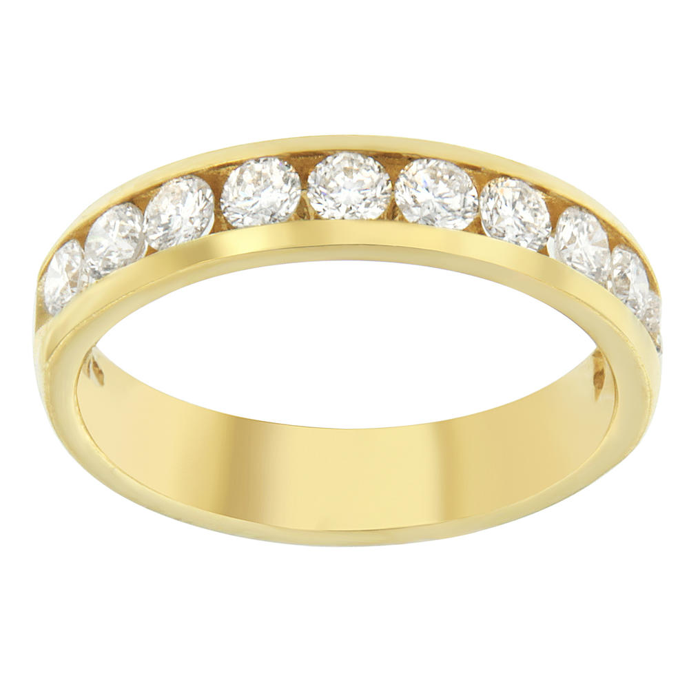 18k Yellow Gold 1ct TDW Round Diamond Wedding Ring (H-I,SI1-SI2)