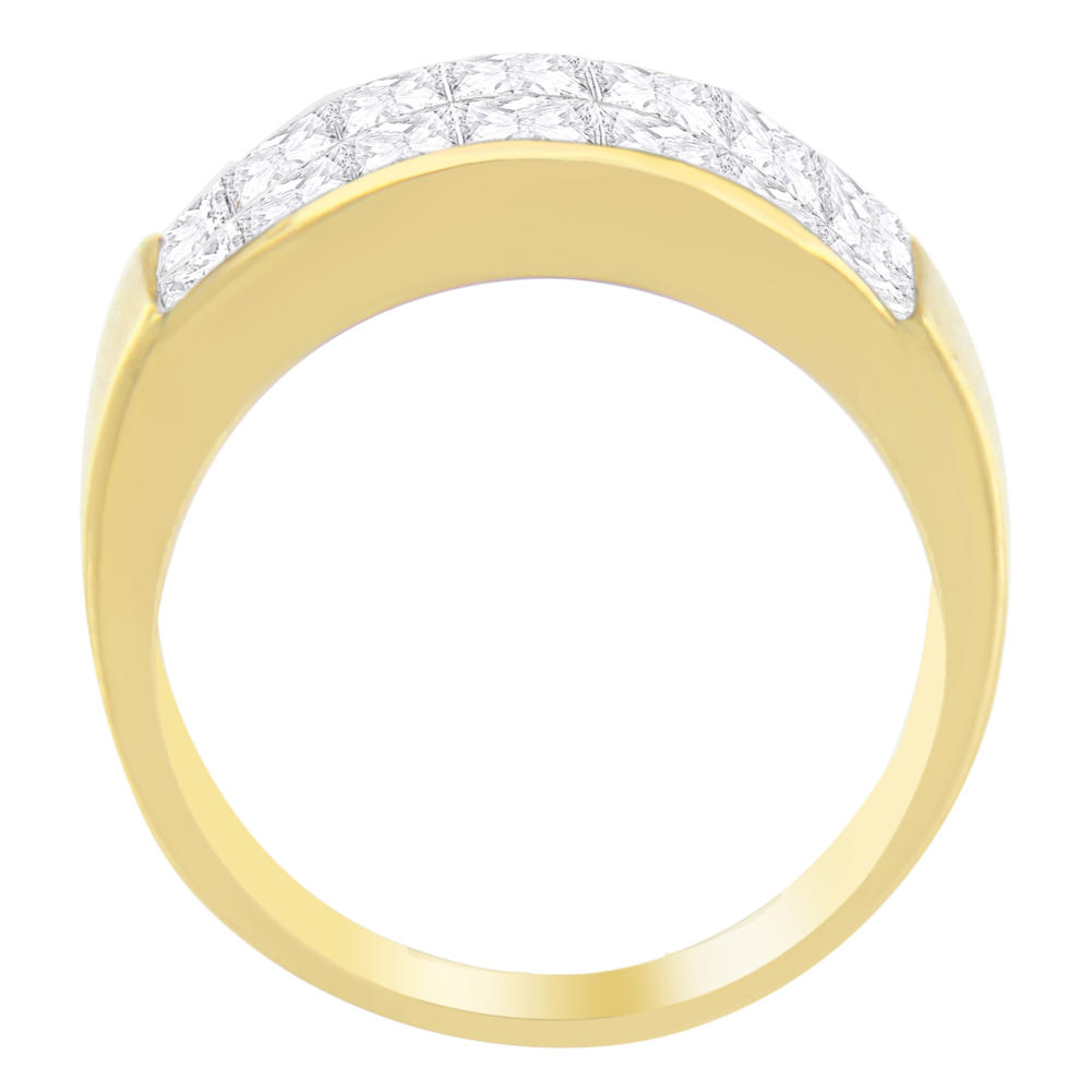 14k Yellow Gold 1 1/2 ct TDW Princess Diamond Cluster Ring (G-H, SI1-SI2)