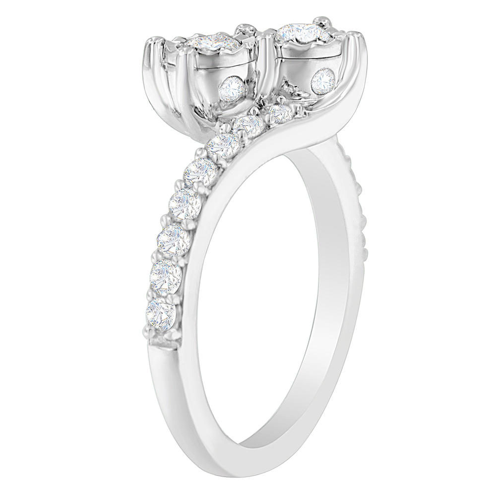 10K White Gold 1ct. TDW Round-cut Diamond Ring (H-I,I1-I2)