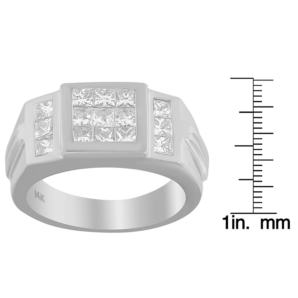 14k White Gold 2 1/4 ct TDW Princess Diamond Cluster Ring (G-H, SI1-SI2)