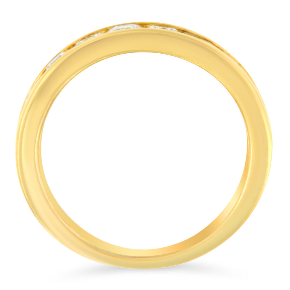 18k Yellow Gold 1ct TDW Round Cut Diamond Fashion Ring (H-I, SI2-I1)
