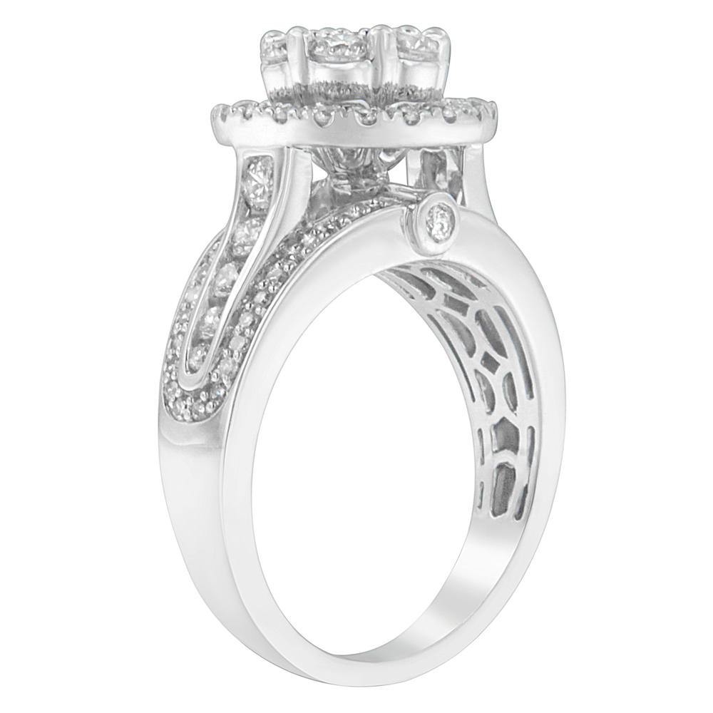 14k White Gold 1.5ct TDW Round Cut Diamond Fashion Ring (H-I,SI1-SI2)