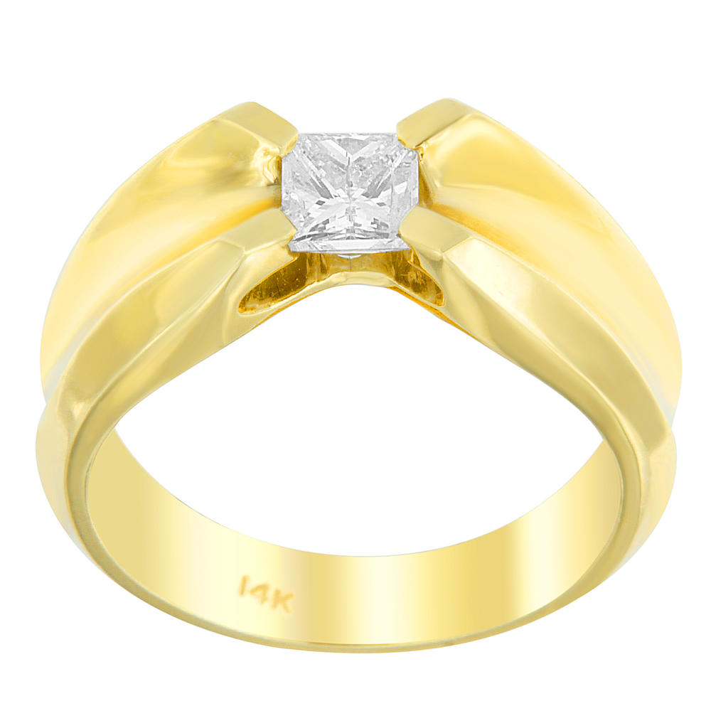 14k Yellow Gold 1 ct TDW Princess Diamond Cluster Ring (H-I, SI1-SI2)