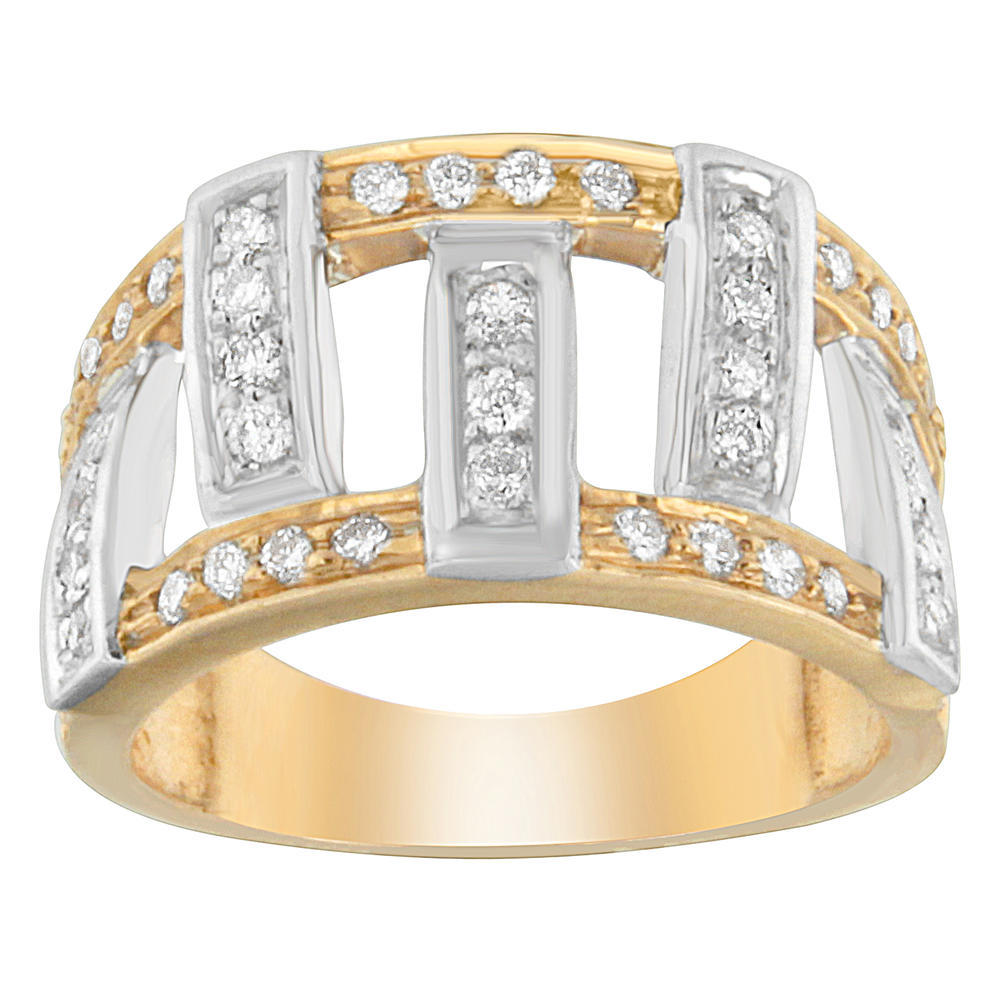 14K Two-Toned Gold 1 CTTW Round-cut Diamond Ring (H-I, SI2-I1)