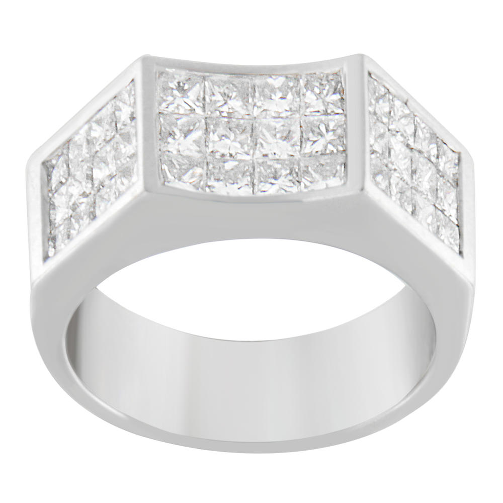 14k White Gold 2 1/3 ct TDW Princess Diamond Cluster Ring (G-H, VS2-SI1)