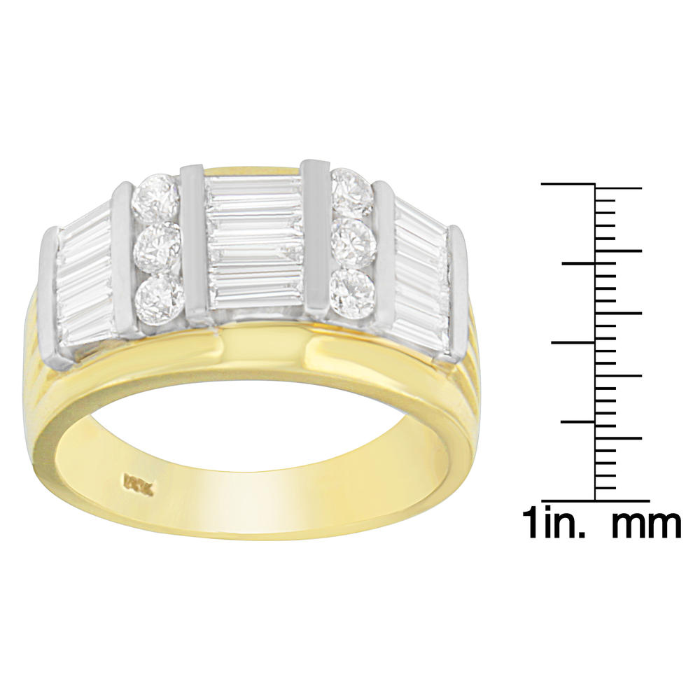14K White Gold 2 CTTW Princess and Baguette-cut Diamond Ring (G-H, VS2-SI1)