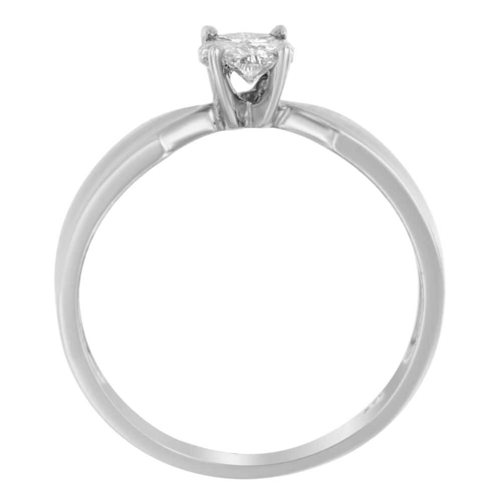 14K White Gold 1/4ct.TDW Pie-Cut Diamond Ring(H-I,SI1-SI2)