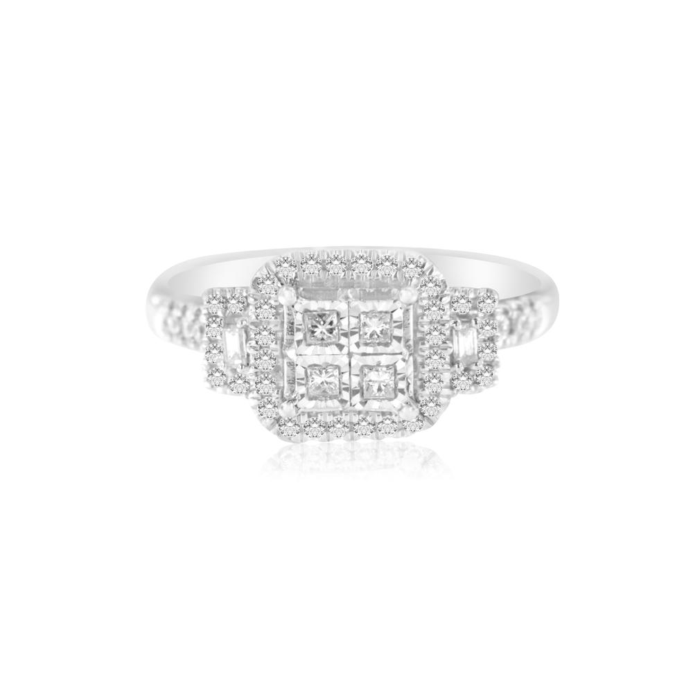 10k White Gold 0.50ct TDW Mixed-Cut Diamond Fashion Ring (H-I,SI1-SI2)