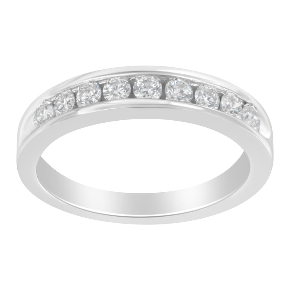 18K White Gold 1/2ct TDW Diamond Band Ring(H-I,SI2-I1)