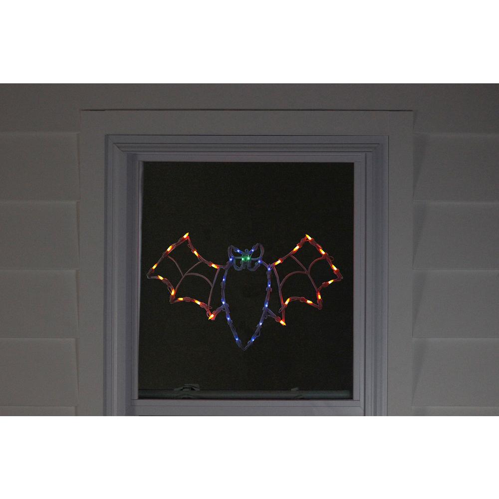 Northlight 15" Lighted Bat Halloween Window Silhouette Decoration